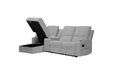 Reclinersofa med hjørne Loft24 Hjørnesofa 3-personers Loft24 Dallas Grå Venstrevendt - Møbler - Sofaer - Recliner sofaer