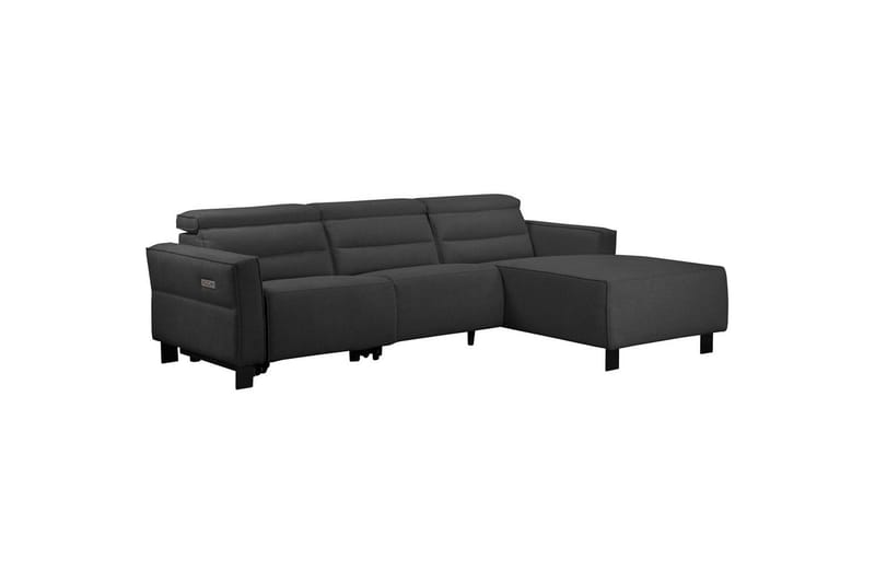 Reclinersofa med hjørne Loft24 Hjørnesofa Loft24 Carpari med elektrisk recliner Grå Höger Belfast tyg - Møbler - Sofaer - Recliner sofaer