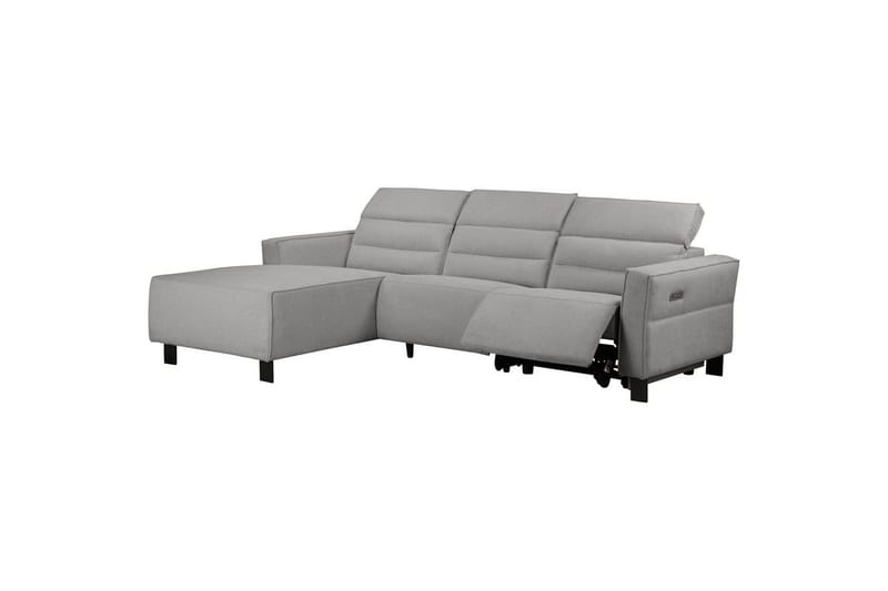 Reclinersofa med hjørne Loft24 Hjørnesofa Loft24 Carpari med elektrisk recliner Grå Venstrevendt Belfast-stof - Møbler - Sofaer - Recliner sofaer