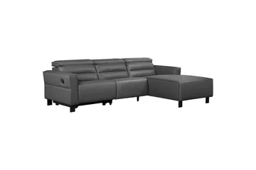 Reclinersofa med hjørne Loft24 Hjørnesofa Loft24 Carpari med manuel recliner Grå Højrevendt Belfast-stof - Møbler - Sofaer - Lædersofaer