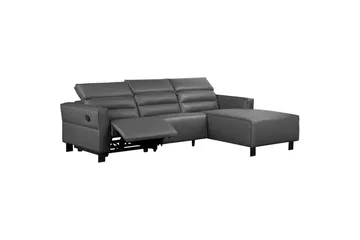 Reclinersofa med hjørne Loft24 Hjørnesofa Loft24 Carpari med manuel recliner Grå Højrevendt Belfast-stof - Møbler - Sofaer - Lædersofaer