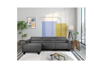 Reclinersofa med hjørne Loft24 Hjørnesofa Loft24 Carpari med manuel recliner Grå Venstrevendt Belfast-stof - Møbler - Sofaer - Recliner sofaer