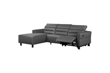 Reclinersofa med hjørne Loft24 Hjørnesofa Loft24 Carpari med manuel recliner Grå Venstrevendt Belfast-stof - Møbler - Sofaer - Recliner sofaer