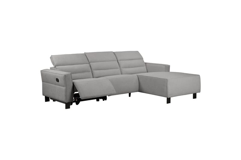 Reclinersofa med hjørne Loft24 Hjørnesofa Loft24 Carpari med manuel recliner Grå1 Højrevendt Belfast-stof - Møbler - Sofaer - Lædersofaer