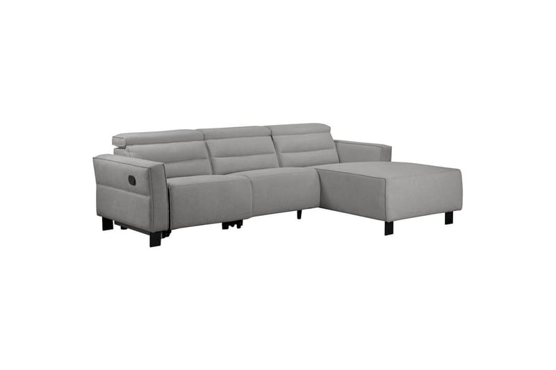 Reclinersofa med hjørne Loft24 Hjørnesofa Loft24 Carpari med manuel recliner Grå1 Højrevendt Belfast-stof - Møbler - Sofaer - Lædersofaer