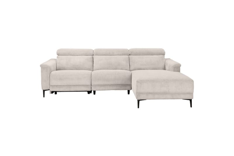 Reclinersofa med hjørne Loft24 Hjørnesofa Loft24 Lund med elektrisk recliner Hvid Højrevendt - Møbler - Sofaer - Recliner sofaer