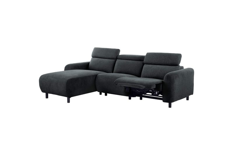 Reclinersofa med hjørne Loft24 Hjørnesofa Loft24 Skaane med elektrisk recliner Grå Venstrevendt Manchester - Møbler - Sofaer - Recliner sofaer