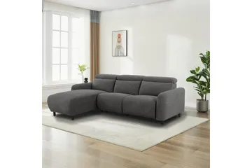 Reclinersofa med hjørne Loft24 Hjørnesofa Loft24 Skaane med elektrisk recliner Grå1 Højrevendt Manchester - Møbler - Sofaer - Recliner sofaer