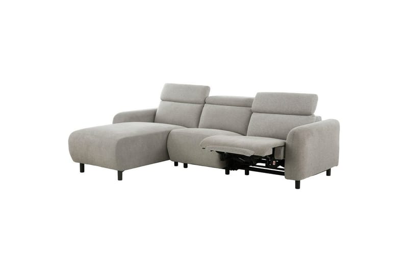 Reclinersofa med hjørne Loft24 Hjørnesofa Loft24 Skaane med elektrisk recliner Grå1 Venstrevendt Manchester - Møbler - Sofaer - Recliner sofaer