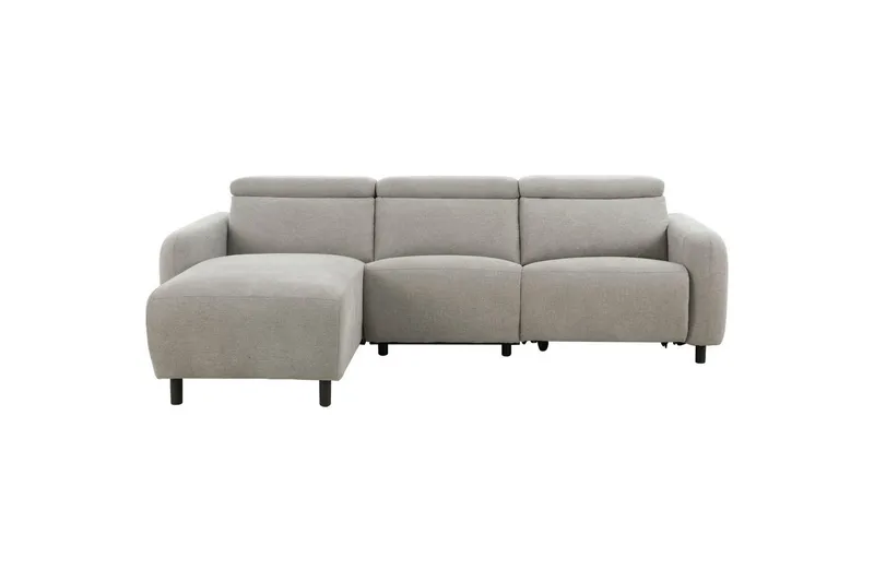 Reclinersofa med hjørne Loft24 Hjørnesofa Loft24 Skaane med elektrisk recliner Grå1 Venstrevendt Manchester - Møbler - Sofaer - Recliner sofaer