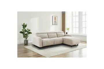 Reclinersofa med hjørne Loft24 Hjørnesofa Loft24 Skaane med elektrisk recliner Vit Höger Manchester - Møbler - Sofaer - Recliner sofaer