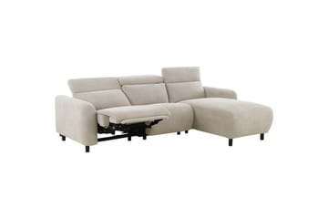 Reclinersofa med hjørne Loft24 Hjørnesofa Loft24 Skaane med elektrisk recliner Vit Höger Manchester - Møbler - Sofaer - Recliner sofaer