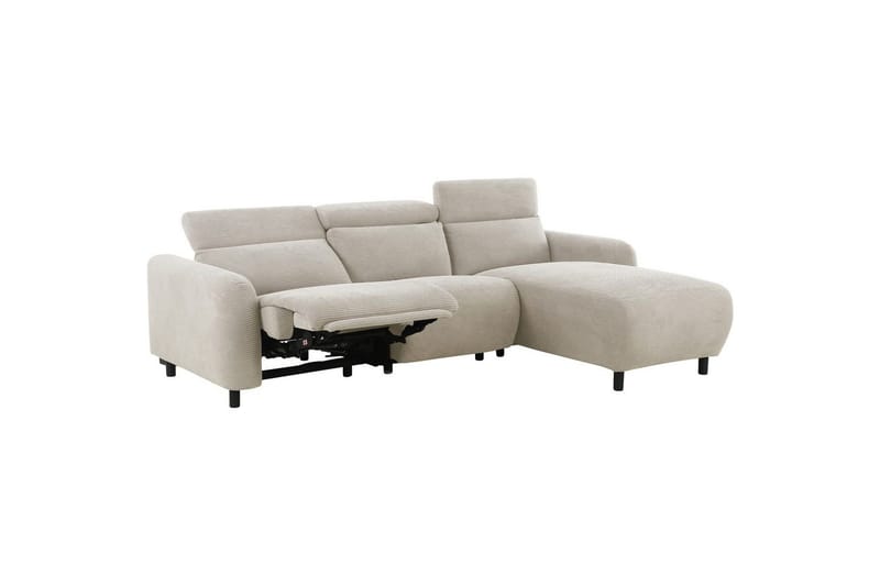 Reclinersofa med hjørne Loft24 Hjørnesofa Loft24 Skaane med elektrisk recliner Vit Höger Manchester - Møbler - Sofaer - Recliner sofaer