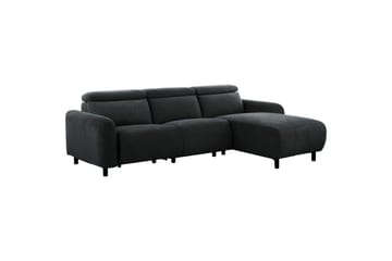 Reclinersofa med hjørne Loft24 Hjørnesofa Loft24 Skaane med manuel lænestol Grå Belfast-stof - Møbler - Sofaer - Recliner sofaer