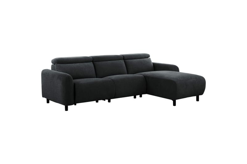 Reclinersofa med hjørne Loft24 Hjørnesofa Loft24 Skaane med manuel lænestol Grå Belfast-stof - Møbler - Sofaer - Lædersofaer