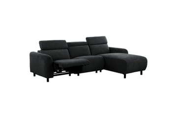 Reclinersofa med hjørne Loft24 Hjørnesofa Loft24 Skaane med manuel lænestol Grå Belfast-stof - Møbler - Sofaer - Recliner sofaer