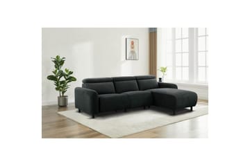 Reclinersofa med hjørne Loft24 Hjørnesofa Loft24 Skaane med manuel lænestol Grå Belfast-stof - Møbler - Sofaer - Recliner sofaer
