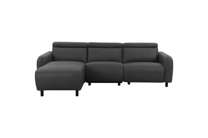 Reclinersofa med hjørne Loft24 Hjørnesofa Loft24 Skaane med manuel lænestol Grå Kunstlæder, undefined