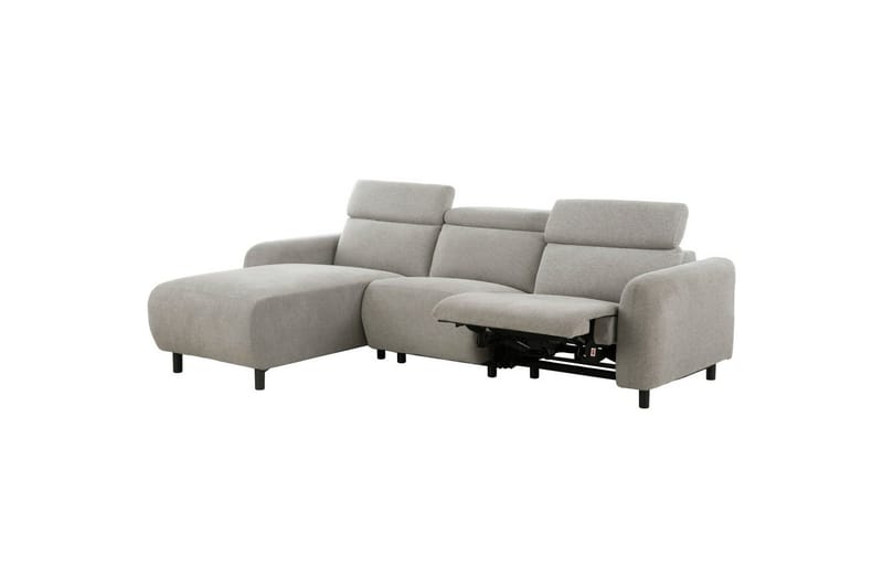Reclinersofa med hjørne Loft24 Hjørnesofa Loft24 Skaane med manuel lænestol Grå Manchester - Møbler - Sofaer - Recliner sofaer
