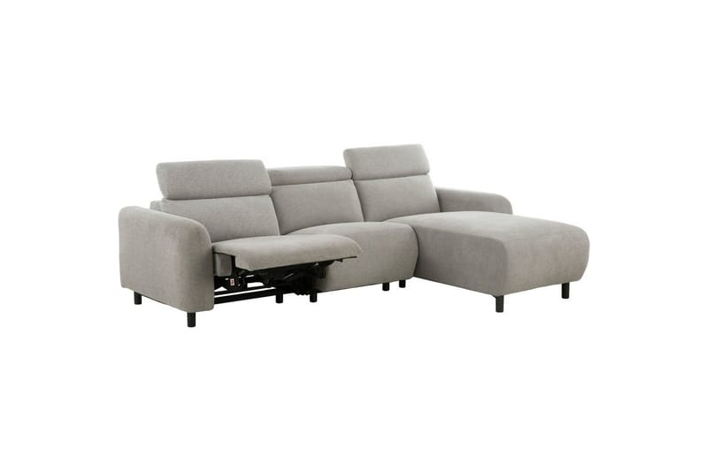 Reclinersofa med hjørne Loft24 Hjørnesofa Loft24 Skaane med manuel lænestol Grå1 Belfast-stof - Møbler - Sofaer - Recliner sofaer