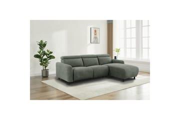 Reclinersofa med hjørne Loft24 Hjørnesofa Loft24 Skaane med manuel lænestol Grå1 Manchester - Møbler - Sofaer - Recliner sofaer