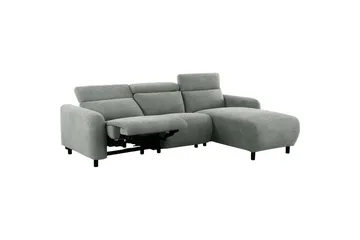Reclinersofa med hjørne Loft24 Hjørnesofa Loft24 Skaane med manuel lænestol Grå1 Manchester - Møbler - Sofaer - Recliner sofaer