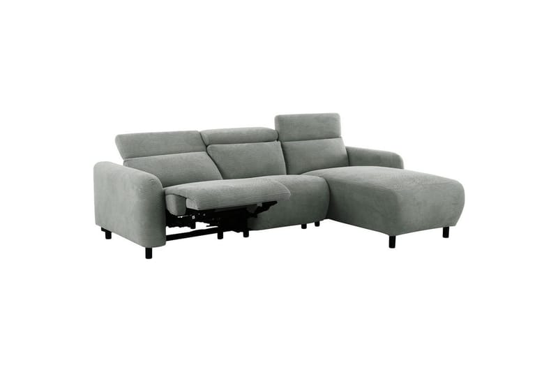 Reclinersofa med hjørne Loft24 Hjørnesofa Loft24 Skaane med manuel lænestol Grå1 Manchester - Møbler - Sofaer - Recliner sofaer