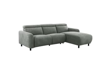 Reclinersofa med hjørne Loft24 Hjørnesofa Loft24 Skaane med manuel lænestol Grå1 Manchester - Møbler - Sofaer - Recliner sofaer