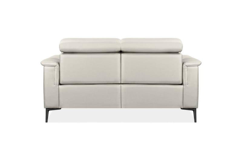 Reclinersofa uden hjørne Loft24 2-personers sofa Lund creme, læder/PU, manuel hvilestol Cream White - Møbler - Sofaer - Lædersofaer