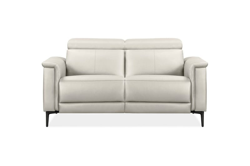 Reclinersofa uden hjørne Loft24 2-personers sofa Lund creme, læder/PU, manuel hvilestol Cream White - Møbler - Sofaer - Lædersofaer