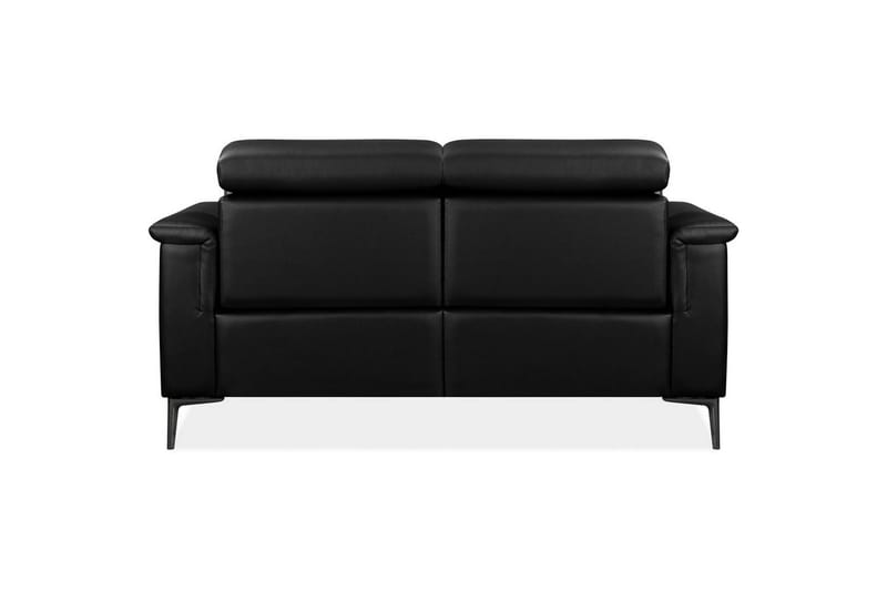 Reclinersofa uden hjørne Loft24 2-personers sofa Lund sort, læder/PU, elektrisk hvilestol Svart, Graphite Grey - Møbler - Sofaer - Lædersofaer