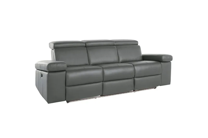 Reclinersofa uden hjørne Loft24 3-personers sofa Rayland Grå