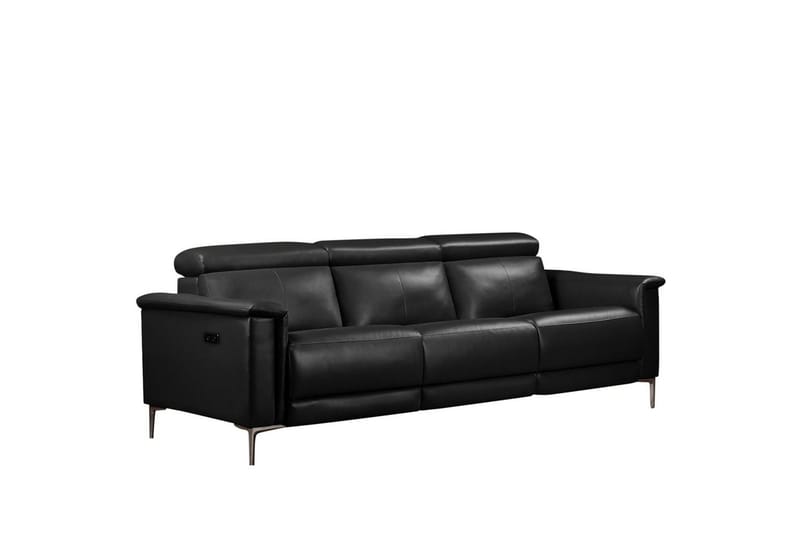 Reclinersofa uden hjørne Loft24 3-personers sofa Lund cognac Antracit - Møbler - Sofaer - 3 personers sofa