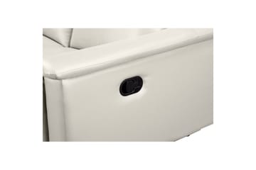 Reclinersofa uden hjørne Loft24 3-personers sofa Lund Cream White - Møbler - Sofaer - 3 personers sofa