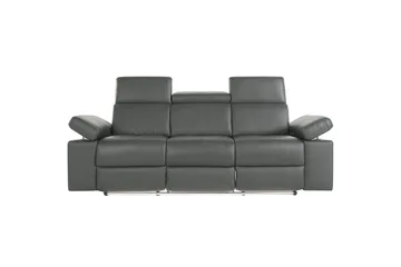 Reclinersofa uden hjørne Loft24 3-personers sofa Rayland Grå - Møbler - Sofaer - 3 personers sofa