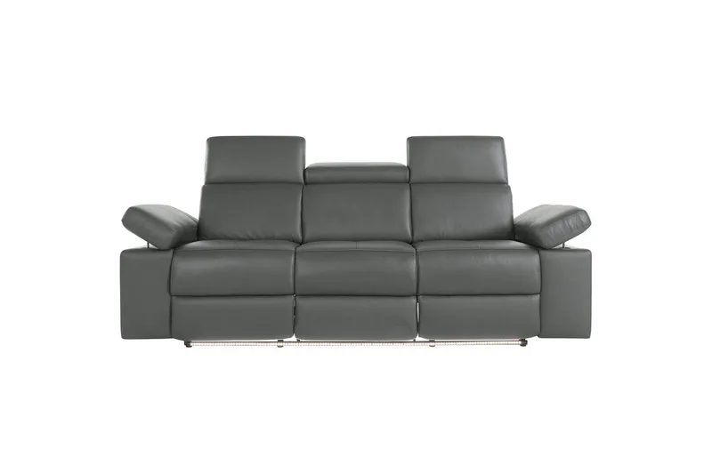 Reclinersofa uden hjørne Loft24 3-personers sofa Rayland Grå - Møbler - Sofaer - 3 personers sofa