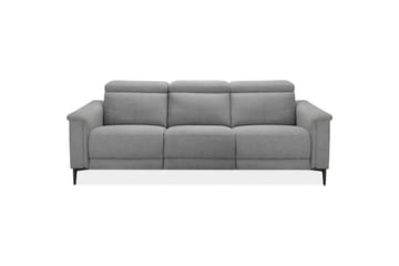 Reclinersofa uden hjørne Loft24 3-personers sofa Lund cognac Ljusgrå - Møbler - Sofaer - 3 personers sofa