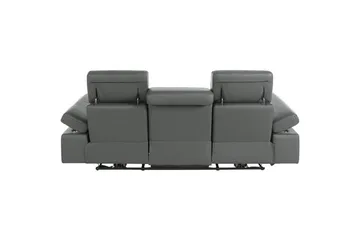 Reclinersofa uden hjørne Loft24 3-personers sofa Rayland Grå - Møbler - Sofaer - 3 personers sofa