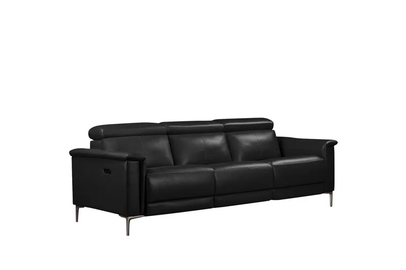 Reclinersofa uden hjørne Loft24 3-personers sofa Lund cognac Svart, undefined