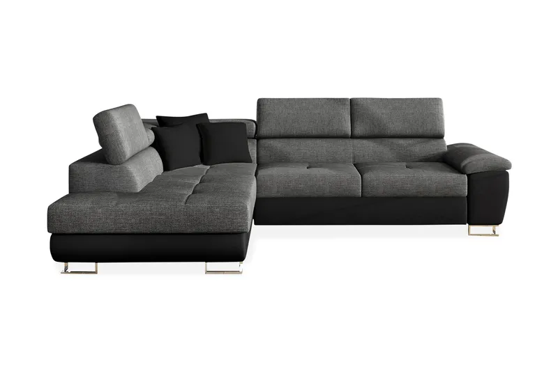 Regina Hjørnesovesofa, Grå/Sort