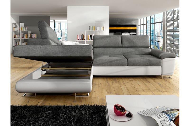 Reginia Sovesofa Med Chaiselong 3-Personers - Grøn - Møbler - Sofaer - Sovesofaer