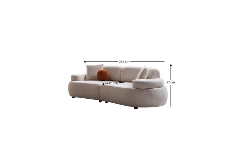 Rio Sofa 3-personers - Cremehvid - Møbler - Sofaer - 3 personers sofa