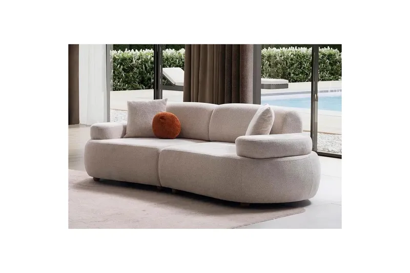 Rio Sofa 3-personers, Cremehvid