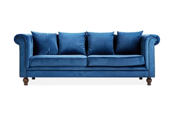 Robyn 3-personers Sofa Velour Blå