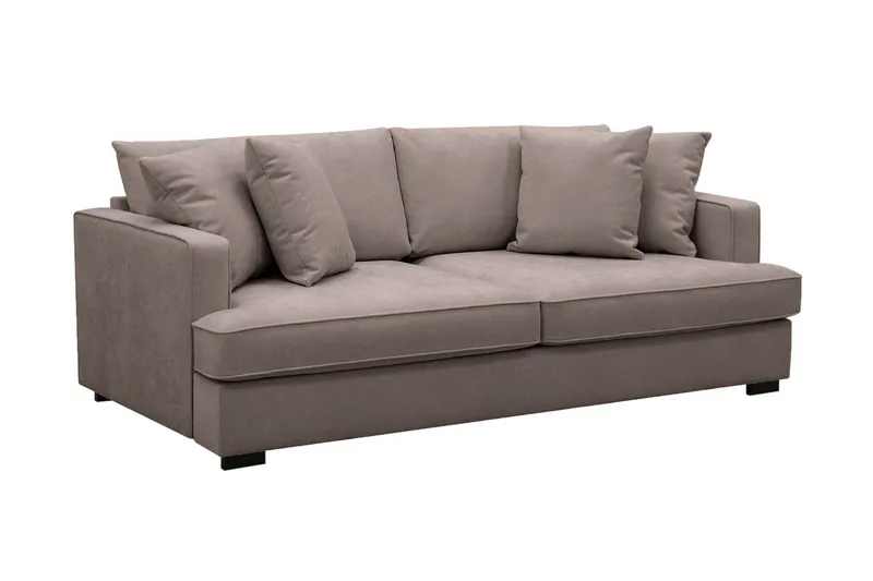 Rossita 3-personers Dyb Sofa i Stof - Brun - Møbler - Sofaer - 3 personers sofa
