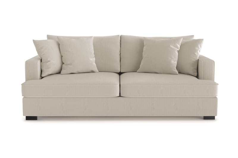 Rossita 3-personers Dyb Sofa i Jernbanefløjl - Greige - Møbler - Sofaer - 3 personers sofa