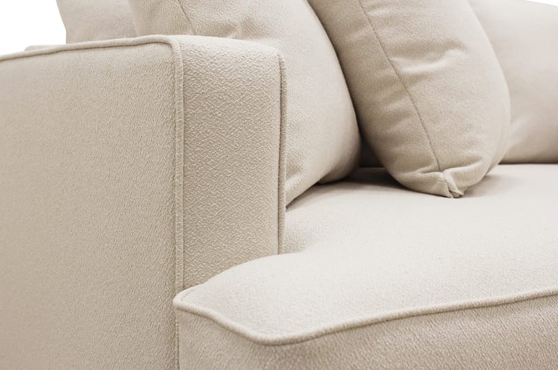 Rossita 3-personers Dyb Sofa i Bouclé - Beige - Møbler - Sofaer - 3 personers sofa