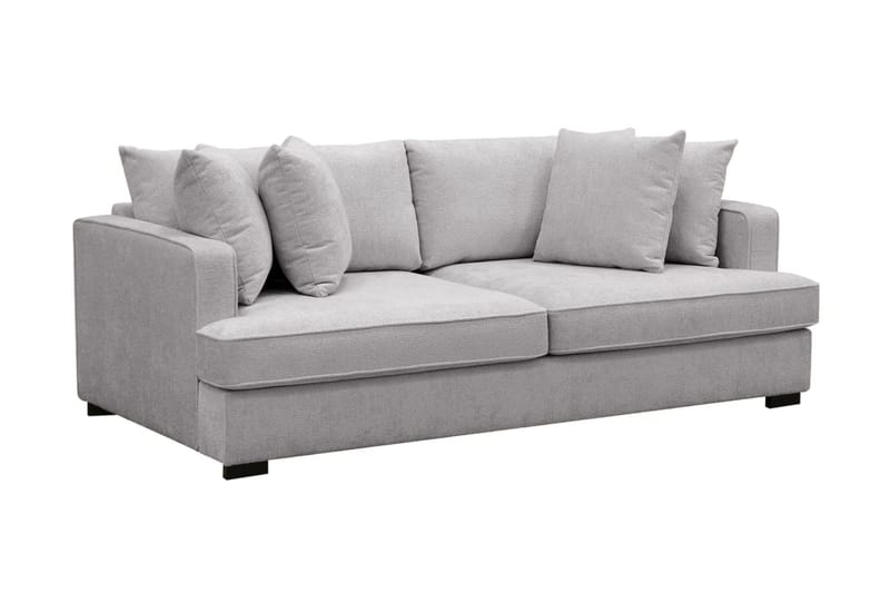 Rossita 3-personers Dyb Sofa i Chenille - Lys Grå - Møbler - Sofaer - 3 personers sofa