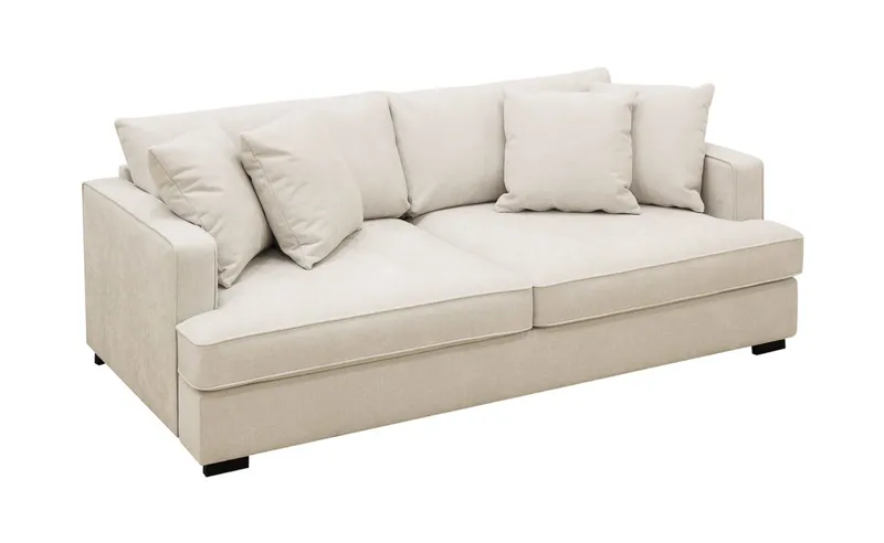 Rossita 3-personers Dyb Sofa i Stof - Beige - Møbler - Sofaer - 3 personers sofa