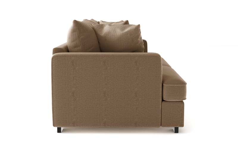 Rossita 3-personers Dyb Sofa i Jernbanefløjl - Brun - Møbler - Sofaer - 3 personers sofa